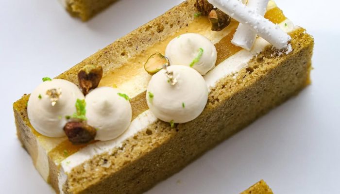 Pistachio Pineapple Mousse#student #program #pistachio #fresh #fruit #pineapple #creative #moden #dessert #pic3 #chef #teacher #aug #class #harolds #pastry #academy